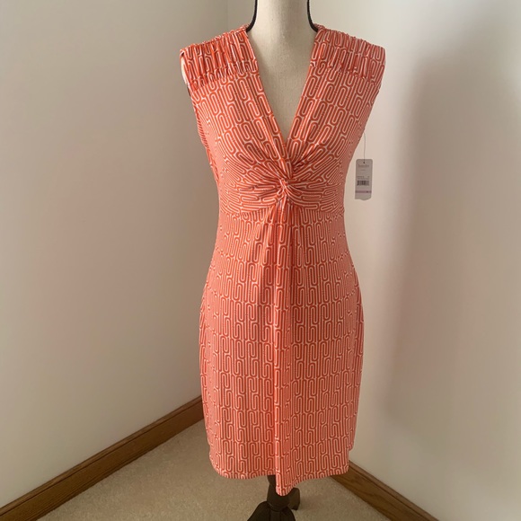 NWT Laundry by Shelli Segal Sz 6 Pop Orange Dress - Picture 1 of 4